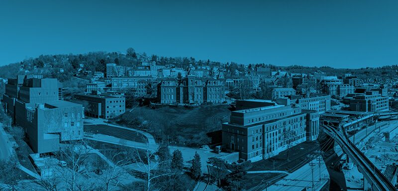 Downtown Morgantown, West Virginia, seen from above